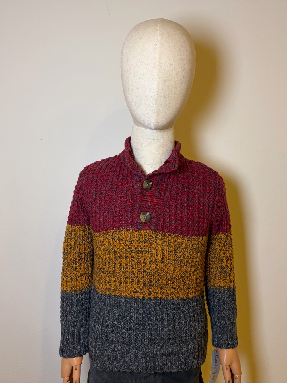 Cat & Jack Boys Colorblock Sweater 3T NWT